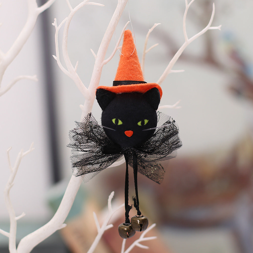Wholesale Halloween Decoration Props Super Soft Cloth Pumpkin Witch White Ghost Gauze Skirt Doll Pendant